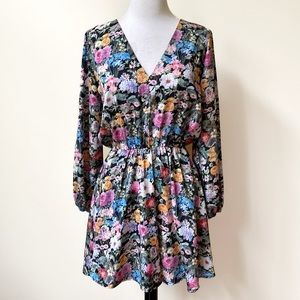 Ouropean Ztation Floral Mini Dress NWT